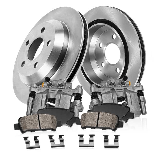 Ceramic Brake Pad and Rotor Kit with Calipers